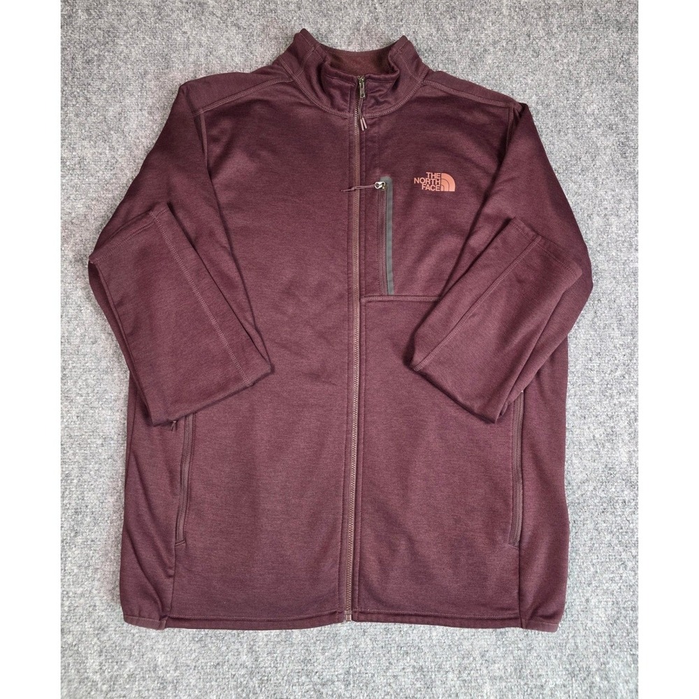The North Face‎ Jacket Mens Large Full Zip Fleece Jacket Burgundy Heather